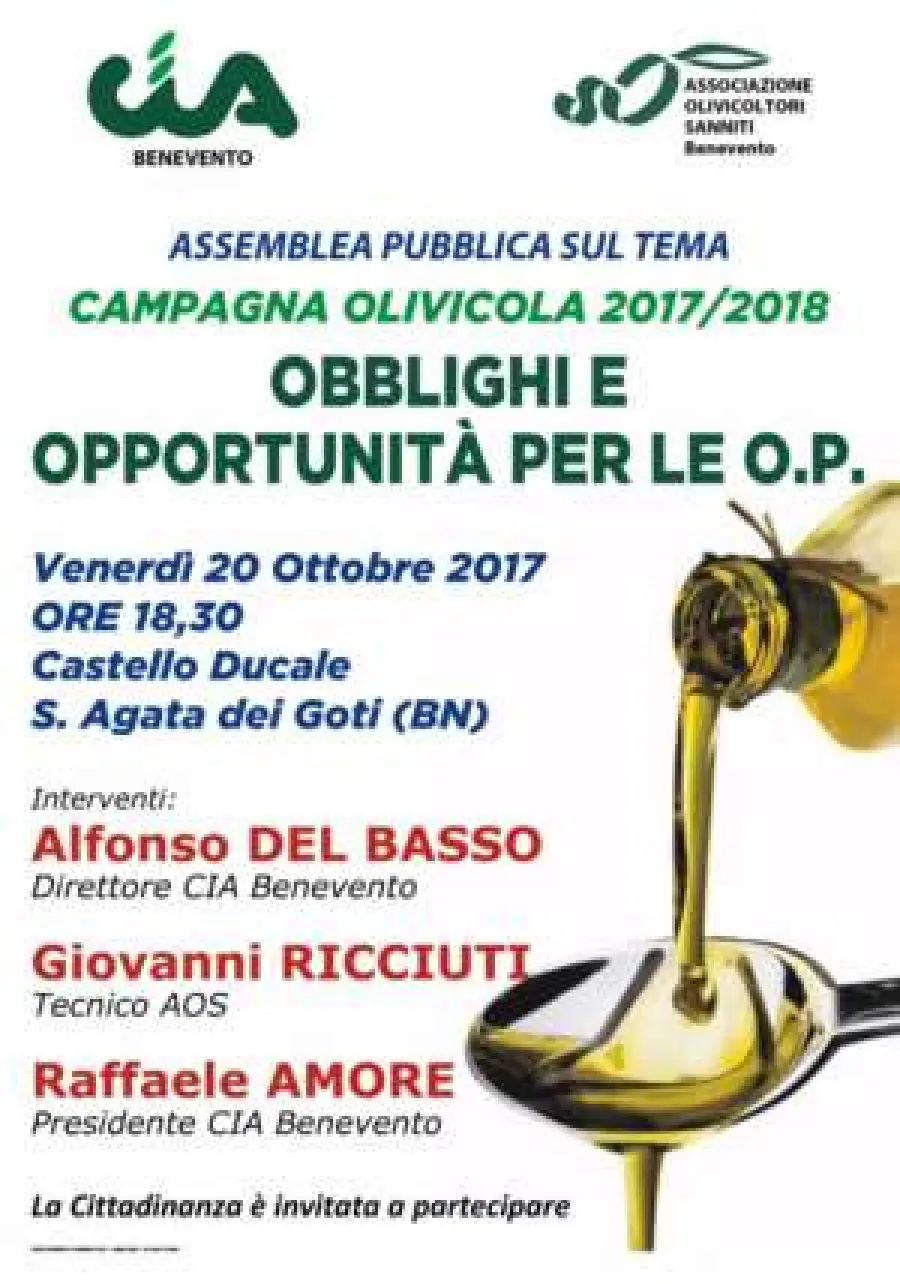 Sant’Agata de’ Goti, si discute di obblighi e opportunità per le Organizzazioni di produttori