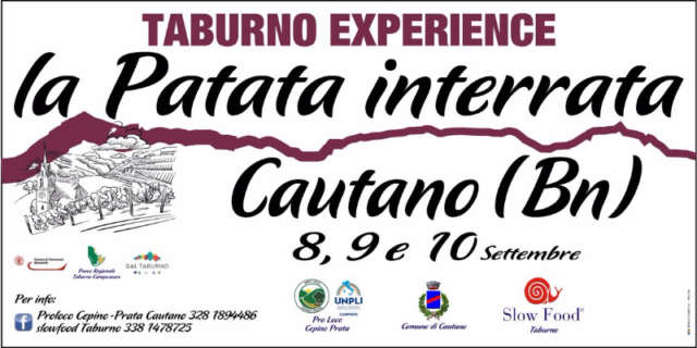 Valorizzare la patata interrata di montagna, dall'8 al 10 Settembre a Cautano