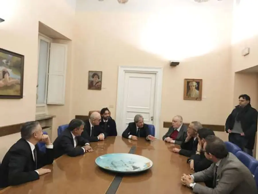 Il Presidente del Consiglio Gentiloni, in visita nel Sannio