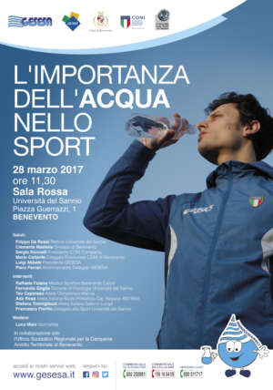 L'importanza dell'acqua nello Sport, appuntamento il 28 Marzo a Benevento