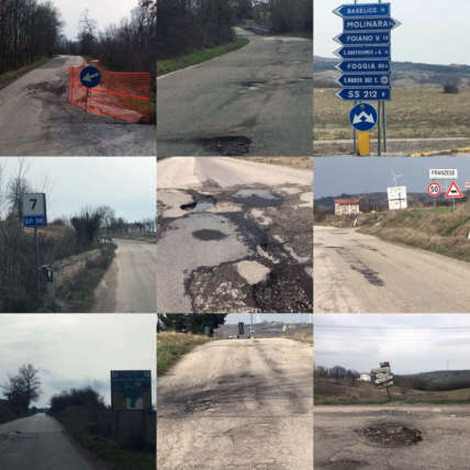 Strade provinciali, un vero dramma. Il caso della SP 56 Molinara-Franzese