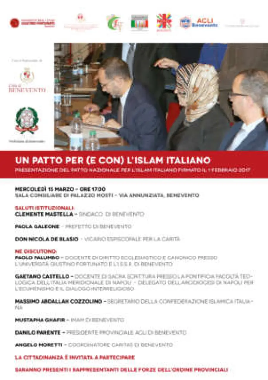Un patto con l'Islam italiano: 15 Marzo presentazione a Benevento