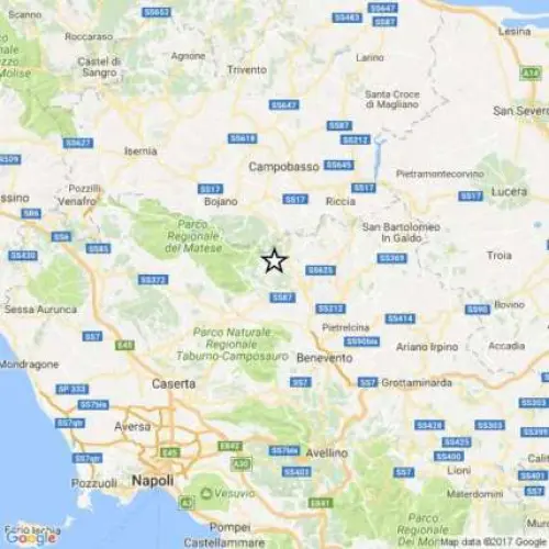 Lieve Scossa di terremoto in Provincia di Benevento