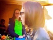 Nunzia De Girolamo tra gli stand della Sagra della Castagna a Vitulano